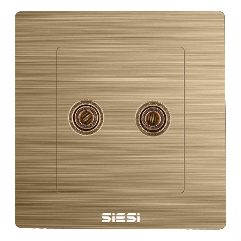 一位两孔音响插座-V6富贵金-亚洲必赢照明官网