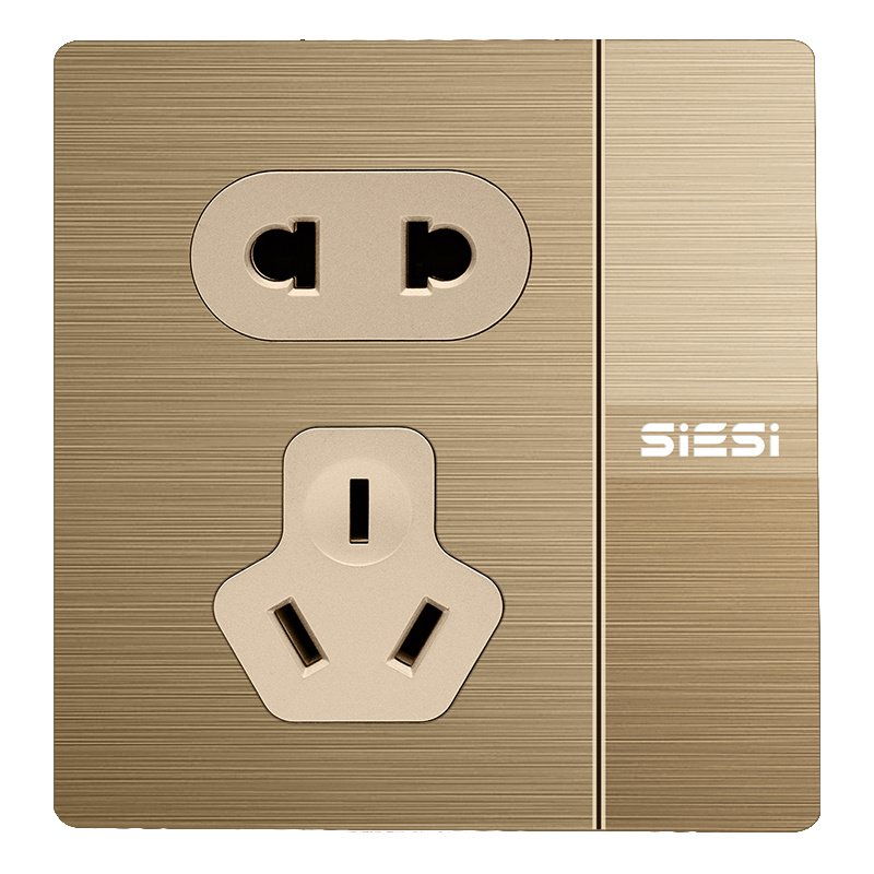 10A二三极插座带（单/双）控开关-V6富贵金-亚洲必赢照明官网