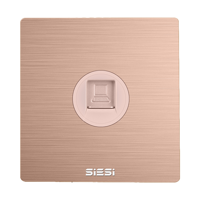 一位电脑插座-V6玫瑰金-亚洲必赢照明官网