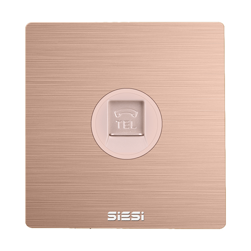 一位电话插座-V6玫瑰金-亚洲必赢照明官网