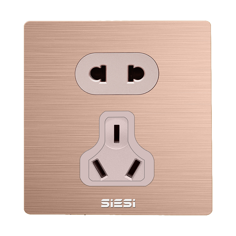 10A二三极万能插座-V6玫瑰金-亚洲必赢照明官网