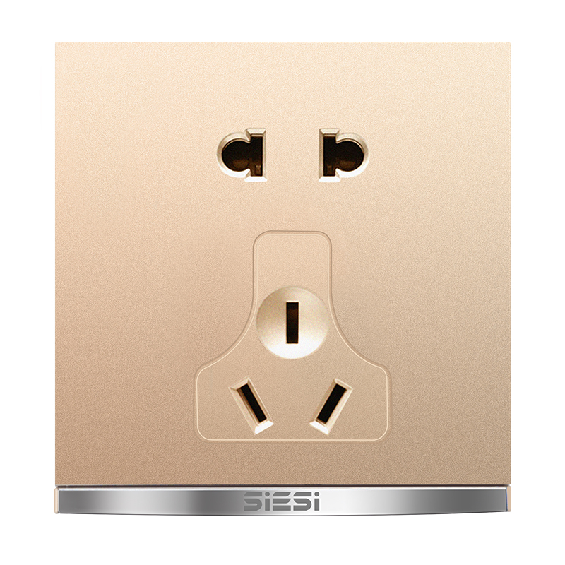 10A二三极万能插座-V9玫瑰金-亚洲必赢照明官网