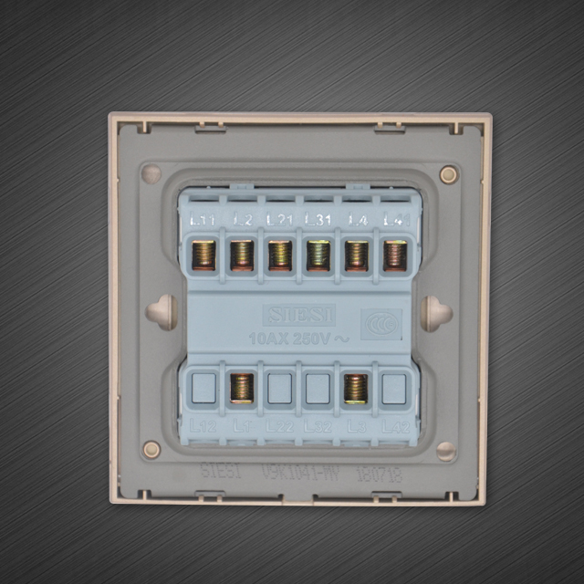 10A四位（单/双）控开关-V9太空灰-亚洲必赢照明官网