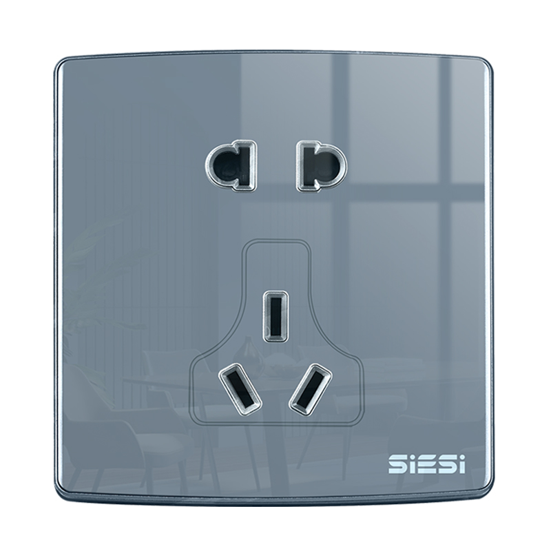 10A 二三级万能插座-V20玻璃系列-亚洲必赢照明官网