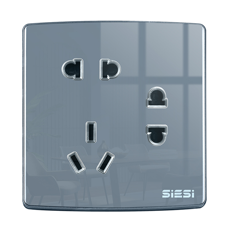 10A 二二三级插座-V20玻璃系列-亚洲必赢照明官网